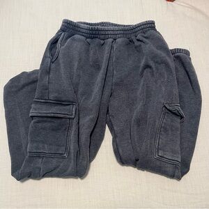 Girls Gray Cargo SweatPants